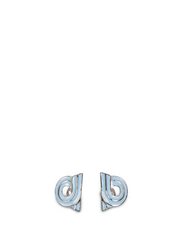 Hook Earrings In Silver - Ferragamo - Modalova