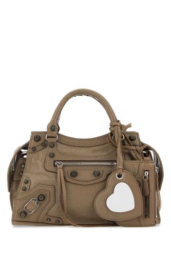 Dove Grey Nappa Leather Neo Cagole Xs Handbag - Balenciaga - Modalova
