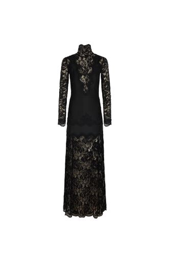 Paco Rabanne Lace Jersey Long Dress - Paco Rabanne - Modalova