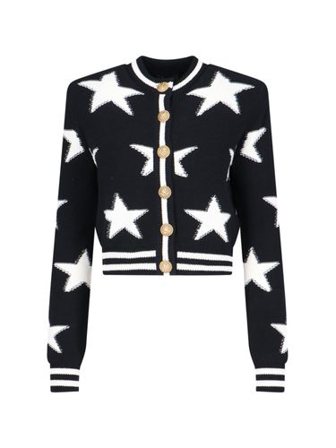 Buttonned Knit Stars Cardigan - Balmain - Modalova