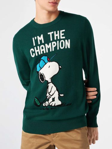 Man Lightweight Sweater With Snoopy Jacquard Print Snoopy Peanuts Special Edition - MC2 Saint Barth - Modalova