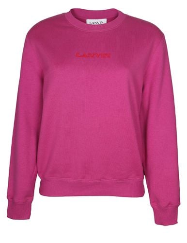 Cotton Sweatshirt With Embroidered Logo - Lanvin - Modalova