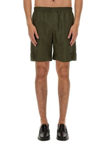 MSGM Cupro Bermuda Shorts - MSGM - Modalova