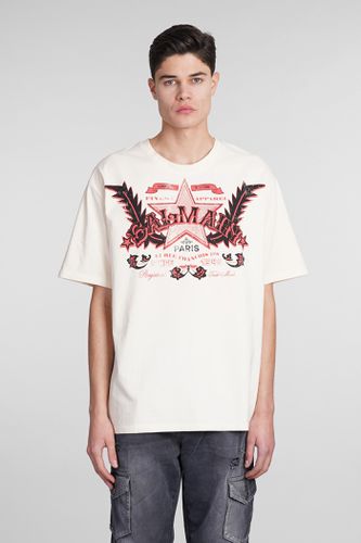 Balmain T-shirt In Beige Cotton - Balmain - Modalova