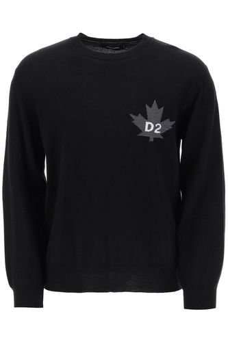 Dsquared2 D2 Leaf Wool Sweater - Dsquared2 - Modalova