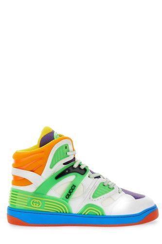 Panelled High Top Basketball Sneakers - Gucci - Modalova