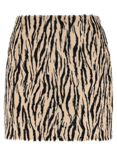 Printed Faux Fur Skirt - Rotate by Birger Christensen - Modalova