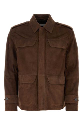 Ferragamo Brown Suede Jacket - Ferragamo - Modalova