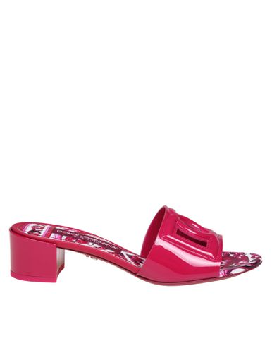 Slide In Patent Leather With Dg Logo - Dolce & Gabbana - Modalova