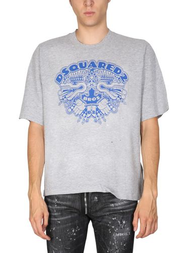 Dragon Bros Football T-shirt - Dsquared2 - Modalova