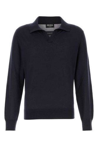 Midnight Cashmere Blend Polo Shirt - Zegna - Modalova