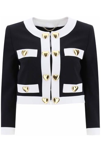 Moschino Heart Buttons Crepe Jacket - Moschino - Modalova