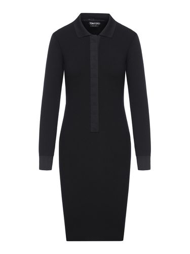 Full Needle Stretch Wool - 14gg Polo Dress - Tom Ford - Modalova