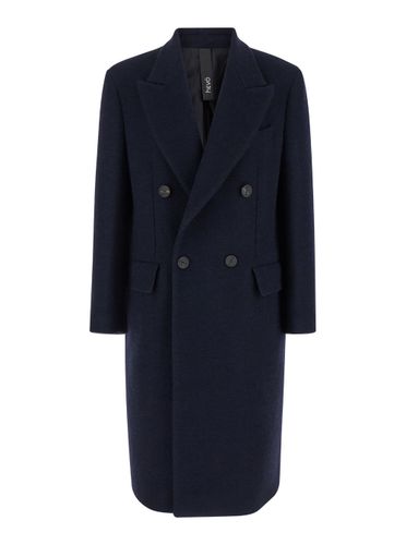 Double-breasted Coat With Peak Revers In Wool Blend Man - Hevò - Modalova