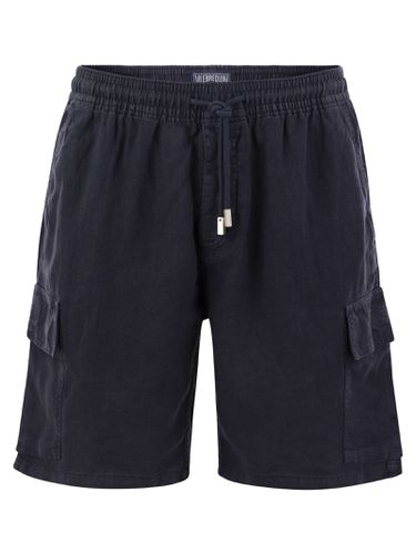 Linen Cargo Bermuda Shorts - Vilebrequin - Modalova