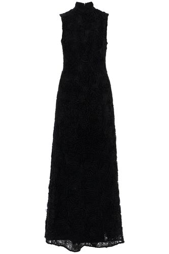 Black Maxi Dress In Recycled Polyester Floral Mesh - Rotate by Birger Christensen - Modalova