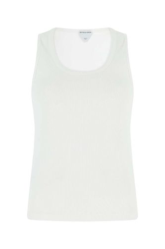 White Stretch Cotton Tank Top - Bottega Veneta - Modalova