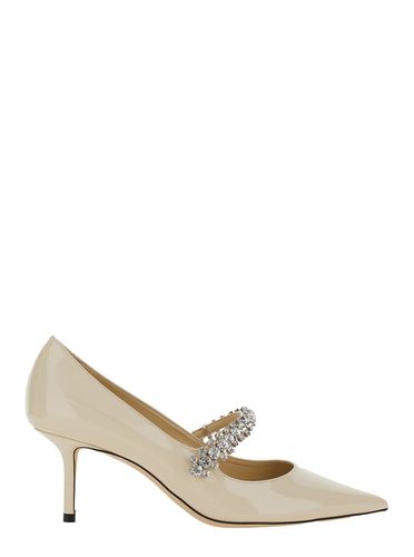 Bing Pumps With Crystal Embellishments And High Cone Heel In Patent Leather Blend Woman - Jimmy Choo - Modalova