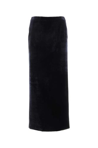 Fendi Dark Blue Velvet Skirt - Fendi - Modalova