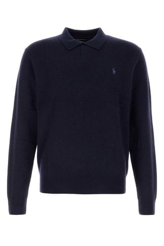 Dark Blue Wool Polo Shirt - Polo Ralph Lauren - Modalova