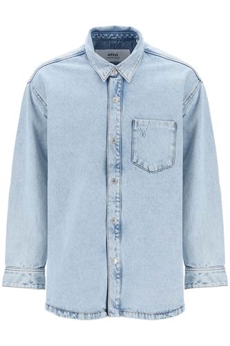 Denim Overshirt - Ami Alexandre Mattiussi - Modalova