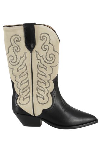 Black And Beige Suede Western Boots - Isabel Marant - Modalova