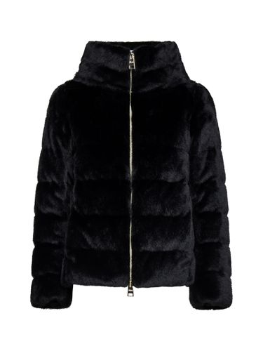 Herno Faux Fur Bomber Down Jacket - Herno - Modalova