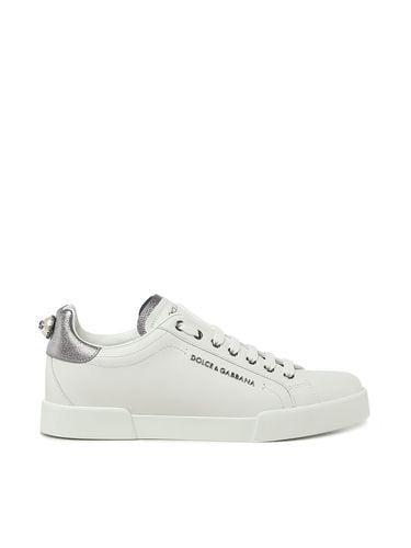 Portofino Sneakers With Contrasting Heel - Dolce & Gabbana - Modalova