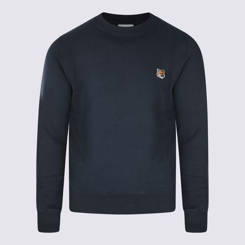 Blue Cotton Sweatshirt - Maison Kitsuné - Modalova