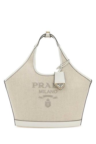 Prada Sand Canvas Handbag - Prada - Modalova