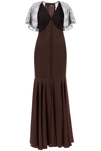 Long Satin And Lace Dress - Rotate by Birger Christensen - Modalova