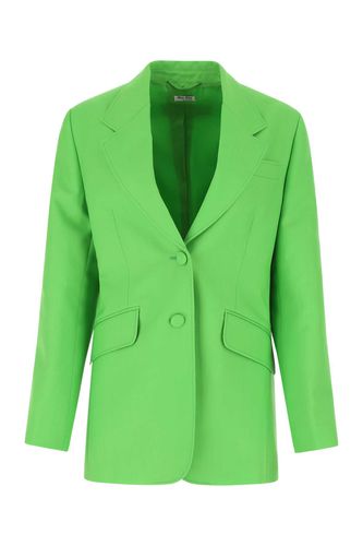 Miu Miu Green Wool Blazer - Miu Miu - Modalova