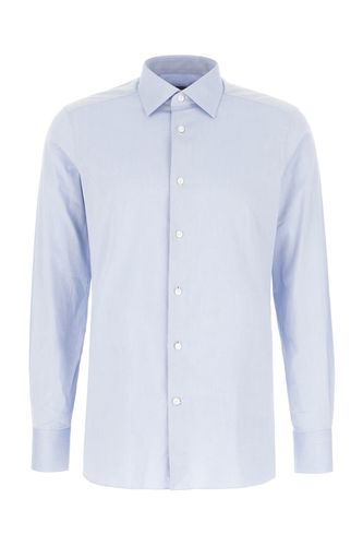 Light-blue Stretch Oxford Shirt - Zegna - Modalova