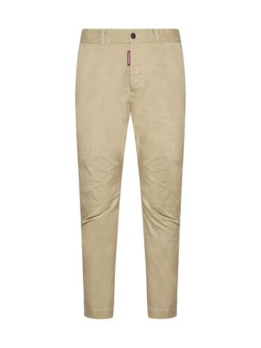 Buttoned Zip Chino Trousers - Dsquared2 - Modalova