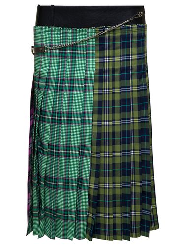 Midi Skirt With Chain And Check Motif In Fabric Woman - Andersson Bell - Modalova