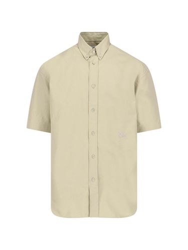 Logo-embroidered Short Sleeved Poplin Shirt - Burberry - Modalova