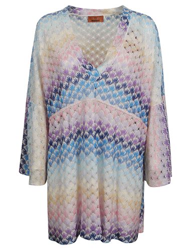 Stripe Patterned V-neck Loose Fit Dress - Missoni - Modalova