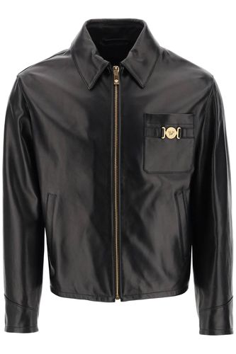 Versace Leather Blouse Jacket - Versace - Modalova