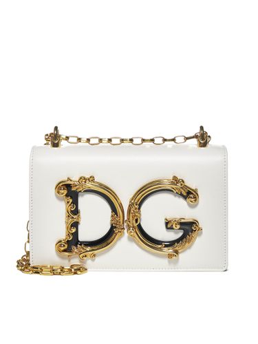 Crossbody Bag With Chain Shoulder Strap And Monogram Logo In Leather - Dolce & Gabbana - Modalova