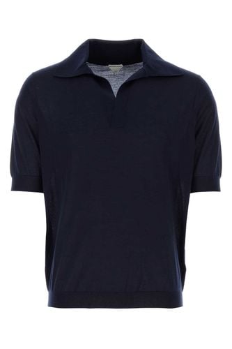 Midnight Blue Cashmere Polo Shirt - Bottega Veneta - Modalova