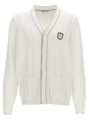 Logo Patch Cardigan - Brunello Cucinelli - Modalova