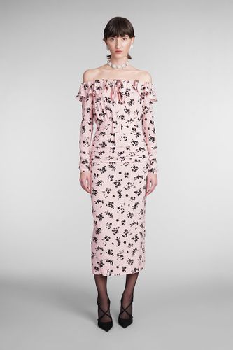 Dress In Rose-pink Silk - Alessandra Rich - Modalova