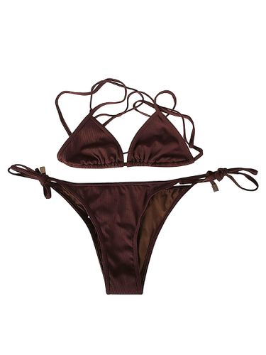 The Attico Bikini In Lycra Rib - The Attico - Modalova