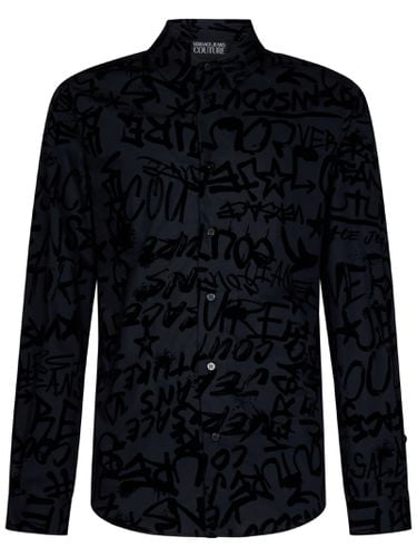 Graffiti Flock Print Shirt - Versace Jeans Couture - Modalova