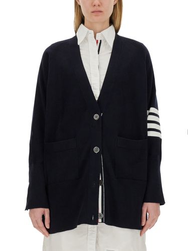 Cardigan With Inlay 4bar - Thom Browne - Modalova