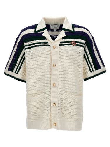 Casablanca Crochet Tennis Shirt - Casablanca - Modalova
