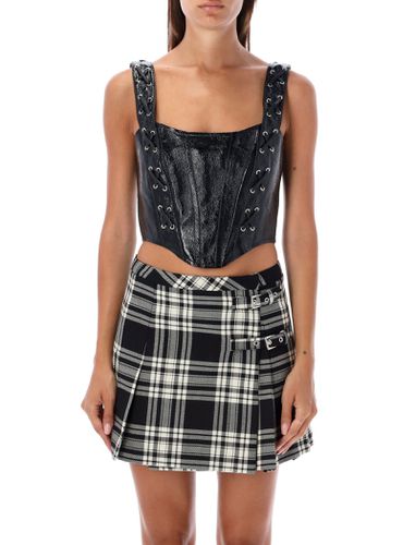 Patent Leather Bustier Top - Alessandra Rich - Modalova