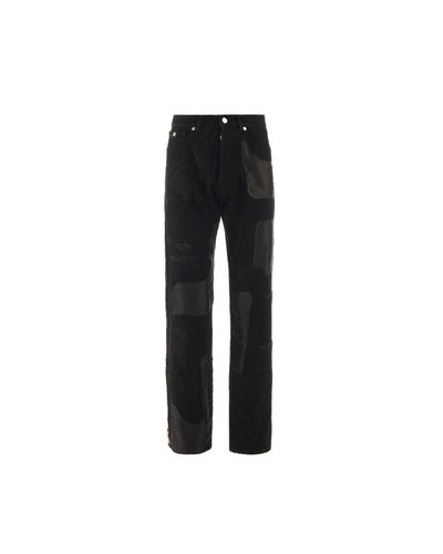 Straight Leg Jeans With Patches - John Richmond - Modalova