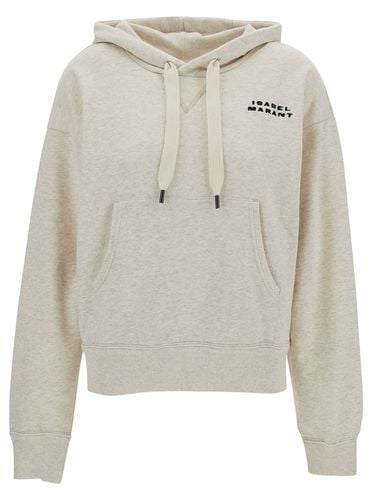 Beige Hoodie With Logo Embroidery In Cotton Blend Woman - Isabel Marant - Modalova