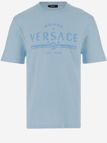 Versace Cotton T-shirt With Logo - Versace - Modalova